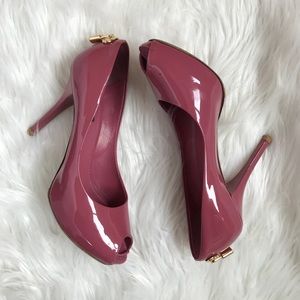 Louis Vuitton Oh Really! Peep Toe Patent Pumps